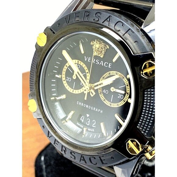 Versace Men's Watch VEZ700421 Icon Active Swiss Quartz Chronograph Gold … - Picture 1 of 14